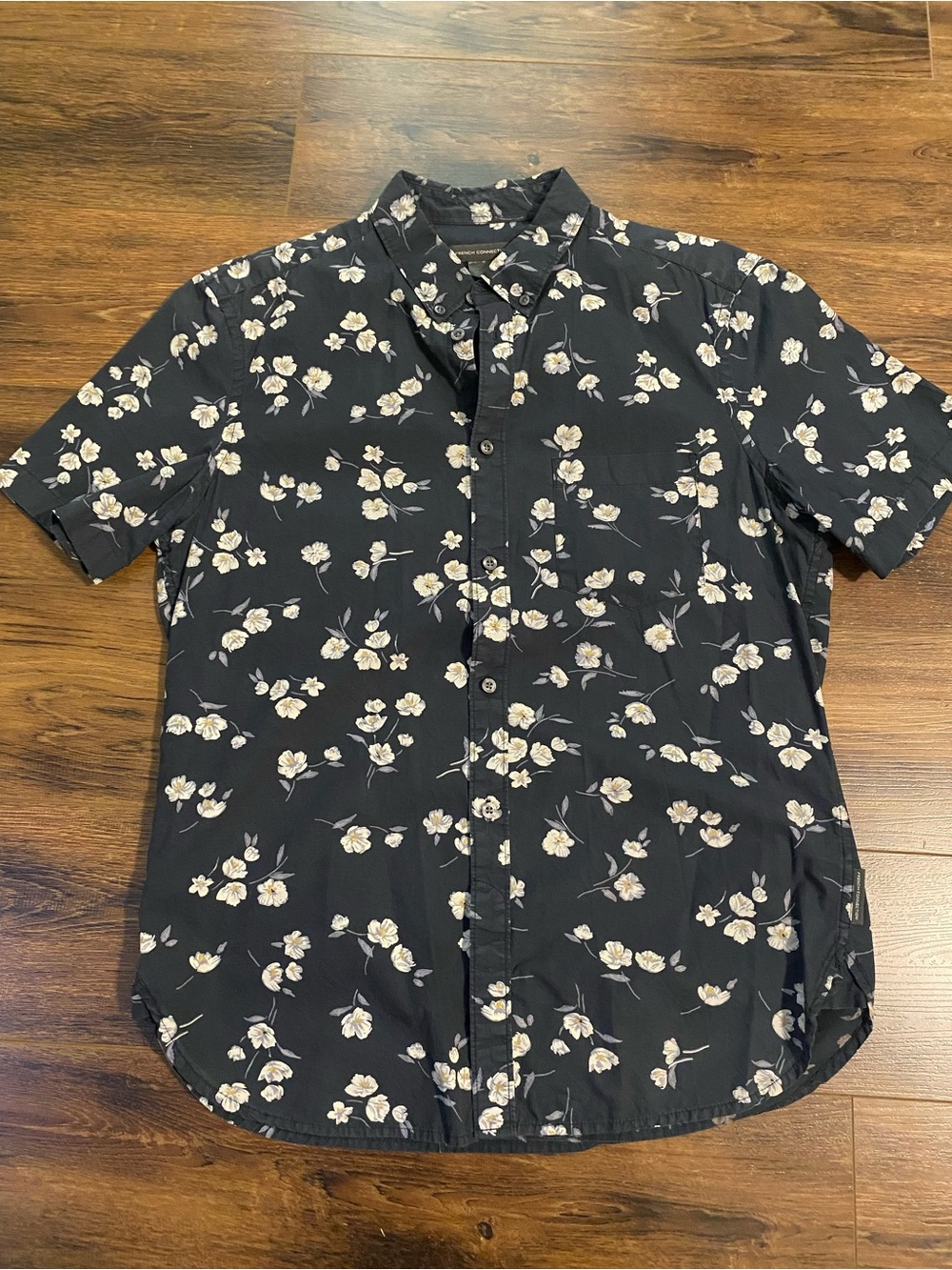 French Connection floral button down cotton shirt